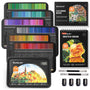 Shuttle Art Buntstifte Set 174 Farben mit Malbuch und Zubehör, Farbstifte in Eisenbox