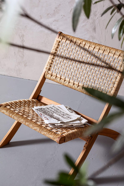 Kare Design Klappsessel Copacabana Rattangeflecht Outdoor - Braun