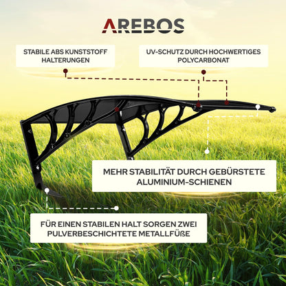 Arebos Mähroboter Garage – Carport Schwarz 102x79x46 cm