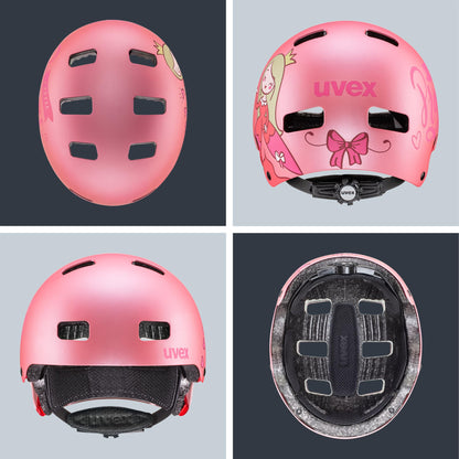 uvex Kid 3 cc Fahrradhelm für Kinder, pink matt, 51-55 cm