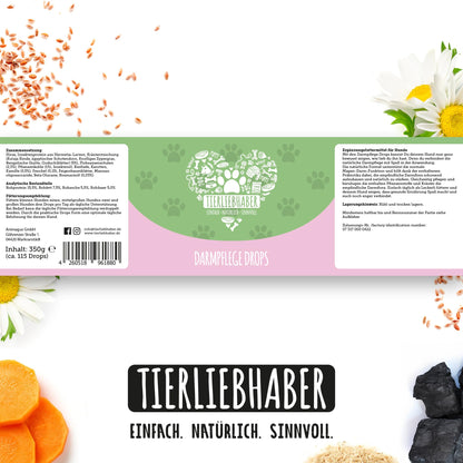 TIERLIEBHABER Darmpflege Drops für Hunde, 350 g (ca. 115 Stück)