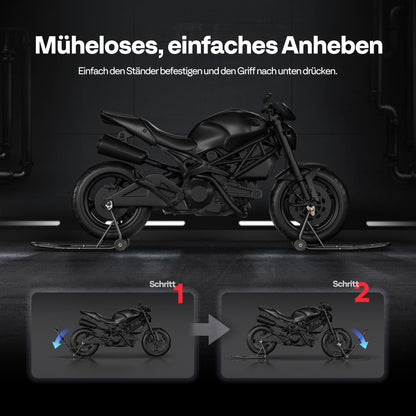 SPECSTAR Motorrad Montageständer Set VH569, 400 kg, Schwarz