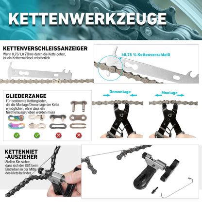 DURATECH Fahrrad Reparaturset Werkzeugkoffer - 41-teilig