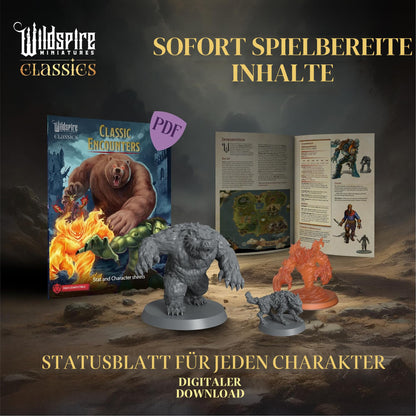 Wildspire Classic Creatures Miniaturen-Set, 120 D&D Figuren, 28 mm