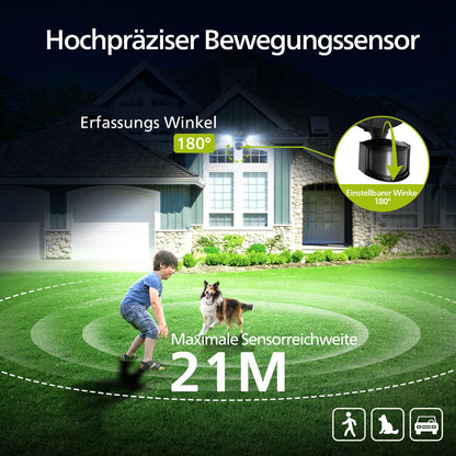 Philips LED Strahler Aussen mit Bewegungssensor, 3000 lm, 2 Köpfe