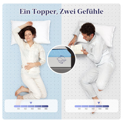 BedStory Gel Memory Foam Matratzentopper 10cm 160x200cm H3/H4