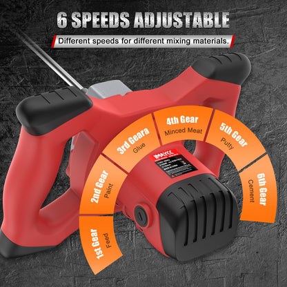 IMAYCC Betonmischer Mörtelrührer 2100W – 6 Gang M14 Quirl