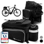 MIVELO Gepäckträgertasche GTE wasserabweisend erweiterbar 20L schwarz, mit Klettverschlüssen und reflektierenden Logos