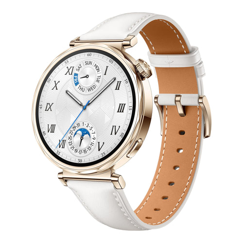 HUAWEI Watch GT 5 41 mm Smartwatch mit Gesundheitsmonitoring, weiss – weisses 41-mm-Gehäuse, 35 g leicht