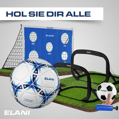 ELANI Fussball Rebounder 1x1m mit Schutzrand – Für sicheren Stand