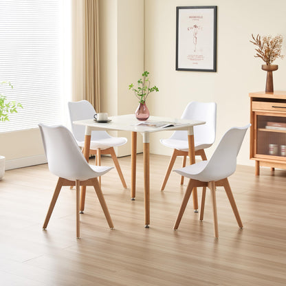 Deuline Oslo Esszimmer Polsterstuhl - 4er-Set Weiss 521249