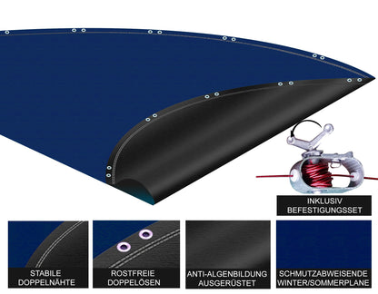 QUICK STAR Poolabdeckung Rund Ø 610 cm - Solar, Blau