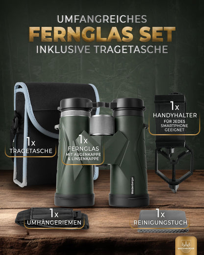 Weidenberger 12x42 Fernglas Outdoor Wasserdicht - Grün