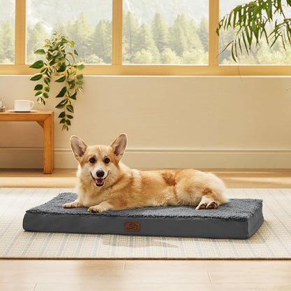 BEDSURE Orthopädisches Hundebett für kleine Hunde 76x51 cm dunkelgrau
