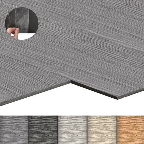 LZQ PVC Bodenbelag Vinylboden selbstklebend, Eiche Grau, 10,04 m², Vinylfliesen in Holzoptik