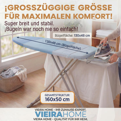 Vieira Home Bügelbrett Maxi Plus Pro, klappbar, 130 x 48 cm