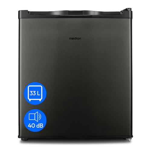 MEDION MD 37675 Mini-Gefrierschrank, 33 Liter, 4 Sterne, grau mit Griffmulde