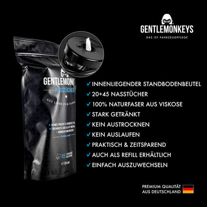 GENTLEMONKEYS Profi Autopflege Set – Wasserlos für Innen & Aussen