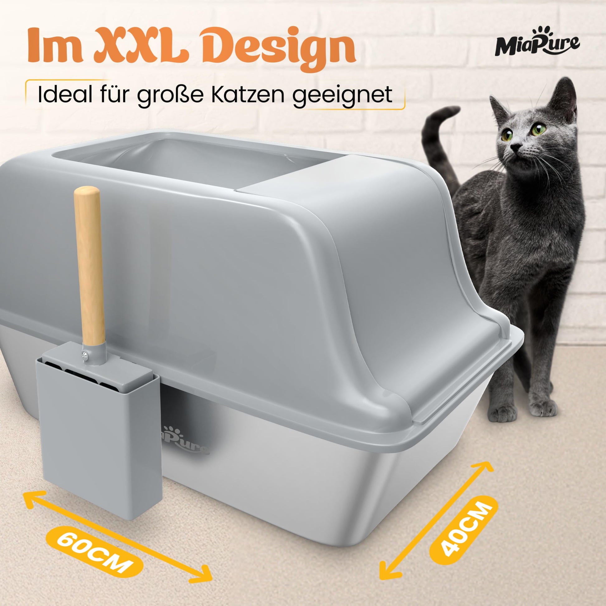 Katzentoilette Edelstahl XXL