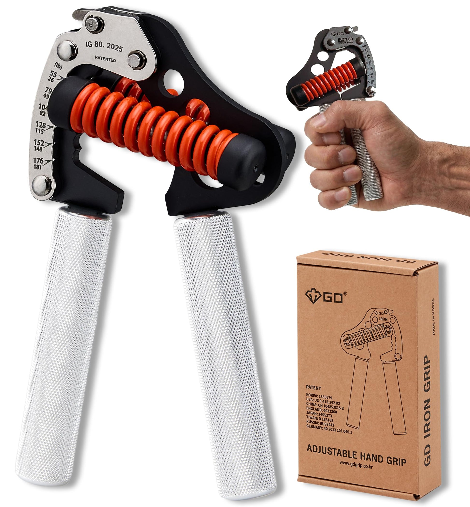 GD Iron Grip 80 Light Handtrainer, verstellbar 55 bis 176 lbs