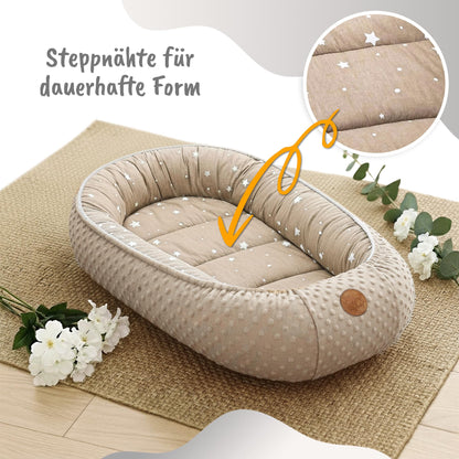 Totsy Baby Babynestchen Minky – Nestchen für Neugeborene, Khaki