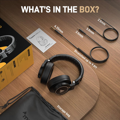 MAONO MH700 Studio-Kopfhörer Over-Ear mit abnehmbarem Kabel, schwarz