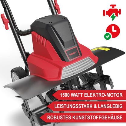 ONBEST Elektro Gartenfräse T1545, 1500 W, 45 cm Arbeitsbreite