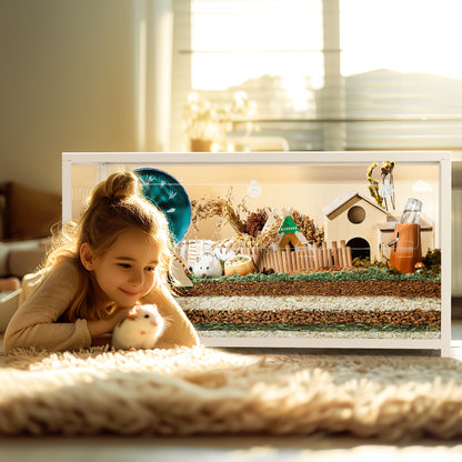 BUCATSTATE Hamsterkäfig Metall 2.0 Nagerkäfig Weiss 100x50 cm