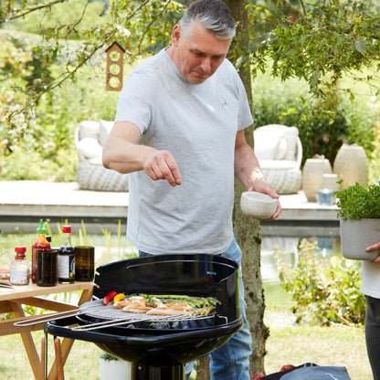 Barbecook Loewy 50 Holzkohlegrill mit Windschutz Schwarz