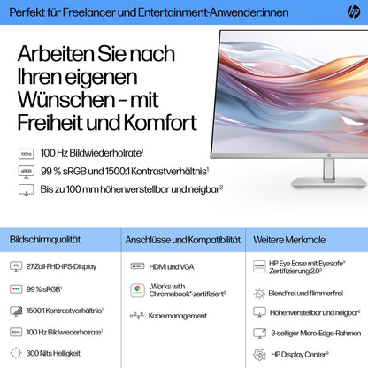 HP Series 5 527sh FHD IPS Monitor - 27 Zoll, 100Hz, Schwarz