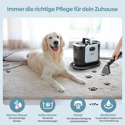 Olvy Teppichreiniger PRO – Polsterreiniger und Nasssauger mit Dampf