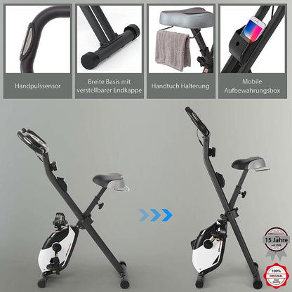 Ultrasport F-Bike Heavy Heimtrainer – Klappbares Fitnessvelo