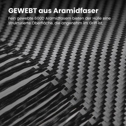 pitaka iPhone 16 Pro Max Ultradünne Aramid Hülle - Grauschwarz