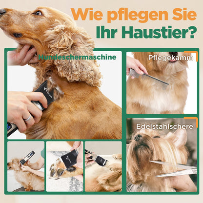 Gimars Hundeschermaschine 6-in-1 Set, kabellos, 7000 U/min, leise