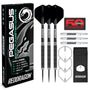 RED DRAGON Pegasus Steeldarts 22g, 80% Tungsten Dartpfeile mit Etui, schwarz-weisse Flights und Metallspitze