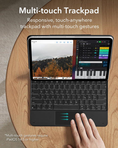 ESR Magnetische Tastatur Hülle iPad Air 13" / Pro 12.9 - Schwarz