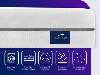 Traumnacht Orthopädische 7-Zonen Kaltschaum Matratze - H3 120x200 cm