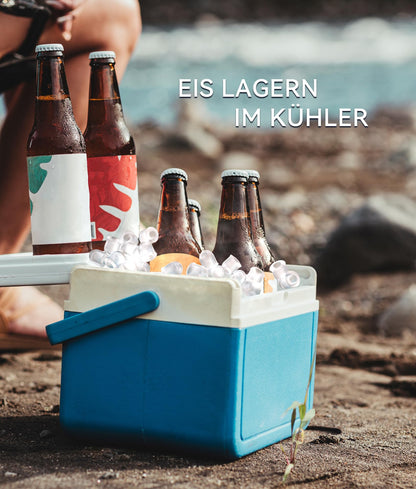 ecozy Eiswürfelmaschine Klein, selbstreinigend, 2 Eiswürfelgrössen