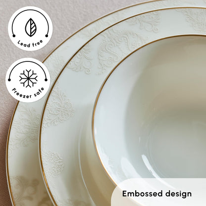 Karaca Tafelservice 53-teilig für 12 Personen – Weiss