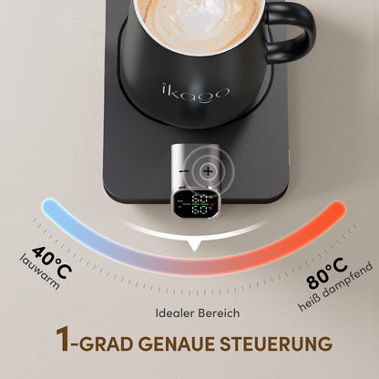 Ikago intelligentes beheiztes Kaffeewärmer Set - Schwarz