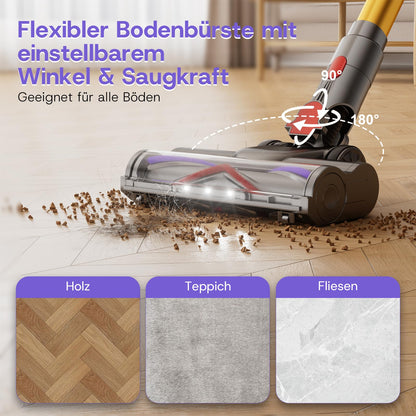 Aodebiao V16 Akku-Staubsauger 600 W, kabellos, mit LED-Touchscreen