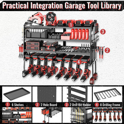 VeyFolzin.st Wandorganizer Schlagbohrschrauber – Metall Schwerlast