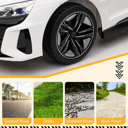 LEADZM Elektroauto 12V mit Fernbedienung Kinderfahrzeug - Weiss