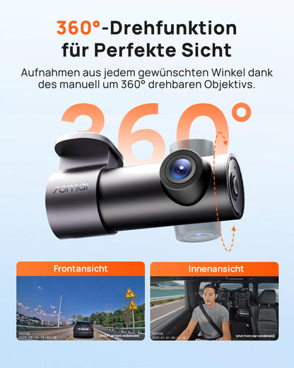 70mai M310 Plus 3K Dashcam mit 1620P, Nachtsicht und Parküberwachung