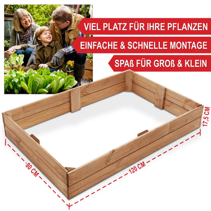 Onbest Premium Hochbeet aus Holz mit Pflanzvlies, 3 Pflanzrahmen