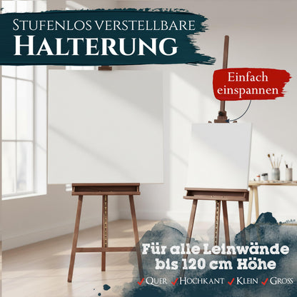 Artina Staffelei Barcelona, Buchenholz, für Keilrahmen bis 120 cm