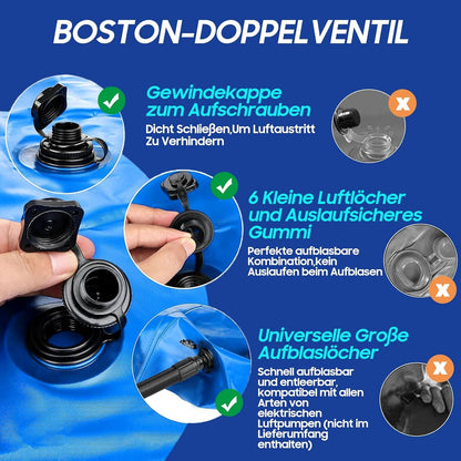 Poolkissen Winter Rund 4m – XXL Luftkissen für Poolabdeckung