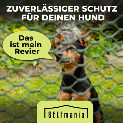 SELFmania Hundezaun Komplettset – 25m 90cm Schwarz
