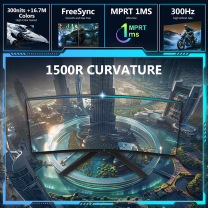 Z-Edge UG27S 27 Zoll Curved Gaming Monitor 300Hz Full HD FreeSync