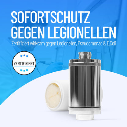 sanquell Legionellenfilter Dusche Badewanne Longlife - Komplettset Chrom